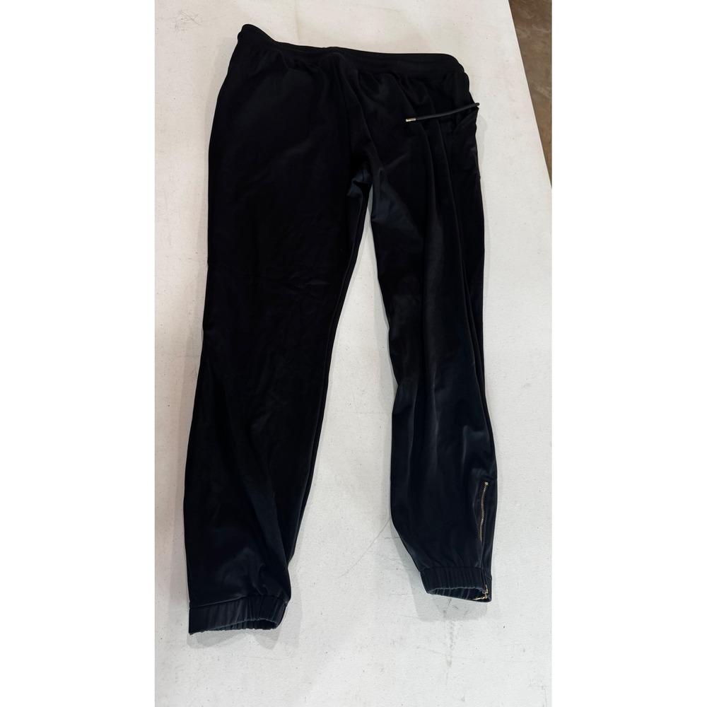 Popana Womens Plus Size 2X Stretch Pull On Pants Dark Charcoal Black Made in USA
